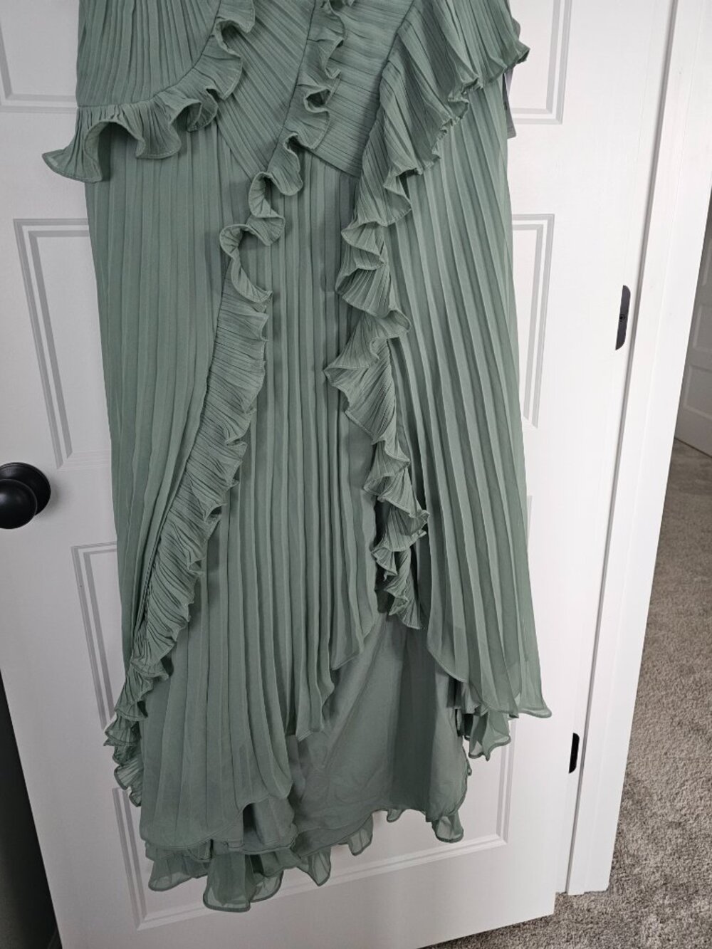 Azazie Hatsu Matcha Maxi Dress Size 10 - Picture 5 of 10